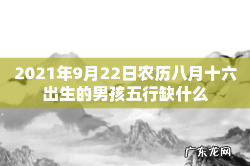 2021年9月22日农历八月十六出生的男孩五行缺什么