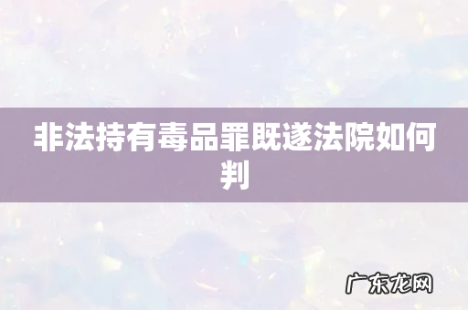 非法持有毒品罪既遂法院如何判