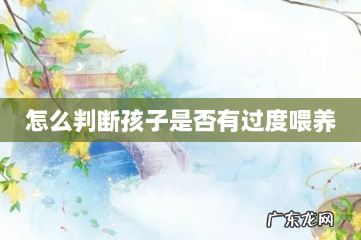 怎么判断孩子是否有过度喂养