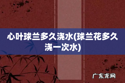 球兰花多久浇一次水 心叶球兰多久浇水