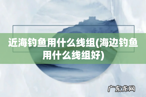 海边钓鱼用什么线组好 近海钓鱼用什么线组