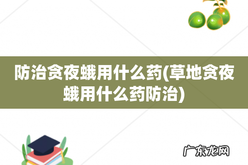 草地贪夜蛾用什么药防治 防治贪夜蛾用什么药