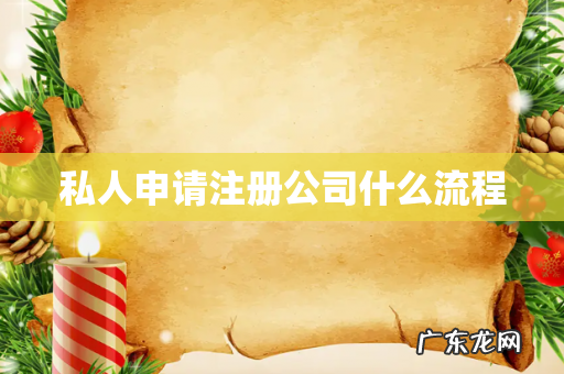 私人申请注册公司什么流程
