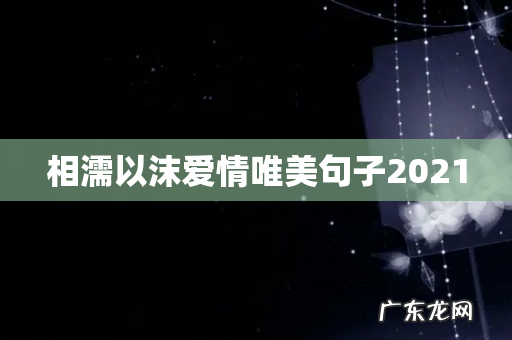 相濡以沫爱情唯美句子2021
