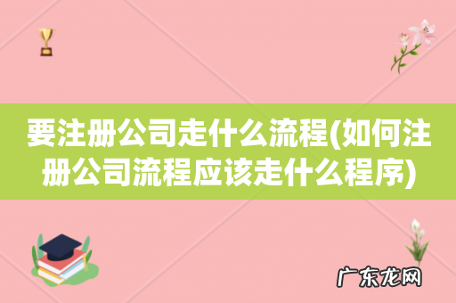 如何注册公司流程应该走什么程序 要注册公司走什么流程