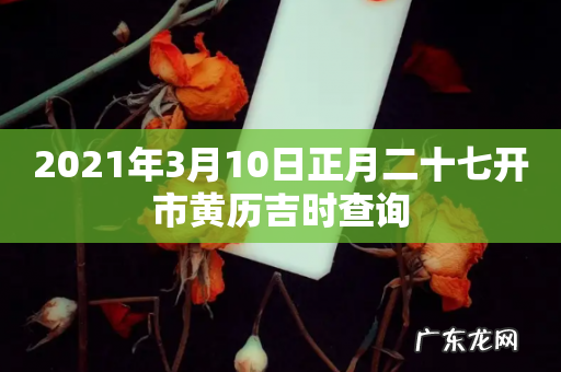 2021年3月10日正月二十七开市黄历吉时查询