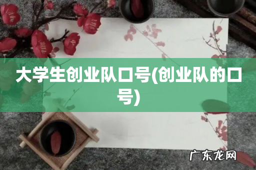 创业队的口号 大学生创业队口号
