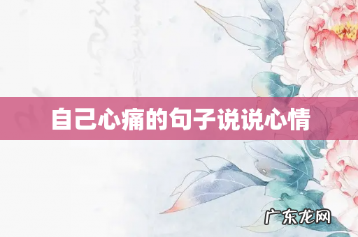 自己心痛的句子说说心情