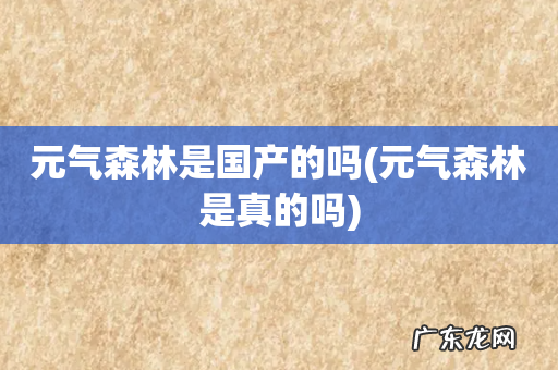 元气森林是真的吗 元气森林是国产的吗