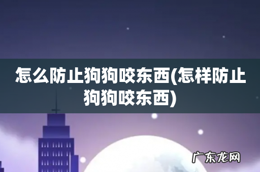 怎样防止狗狗咬东西 怎么防止狗狗咬东西