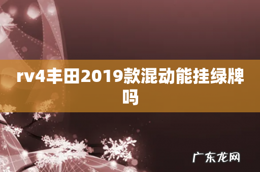 rv4丰田2019款混动能挂绿牌吗