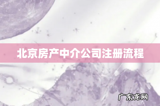 北京房产中介公司注册流程