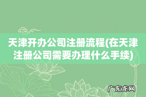在天津注册公司需要办理什么手续 天津开办公司注册流程
