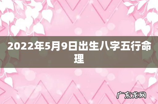 2022年5月9日出生八字五行命理