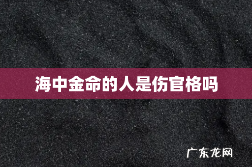 海中金命的人是伤官格吗