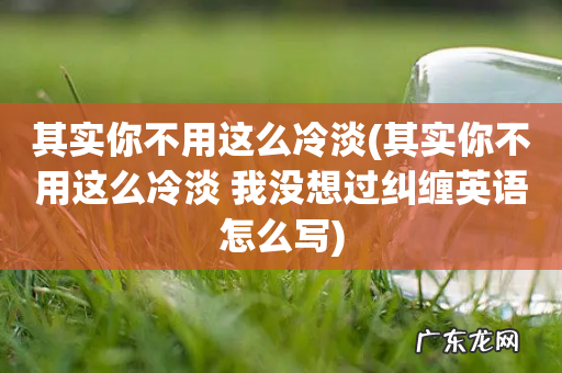 其实你不用这么冷淡 我没想过纠缠英语怎么写 其实你不用这么冷淡