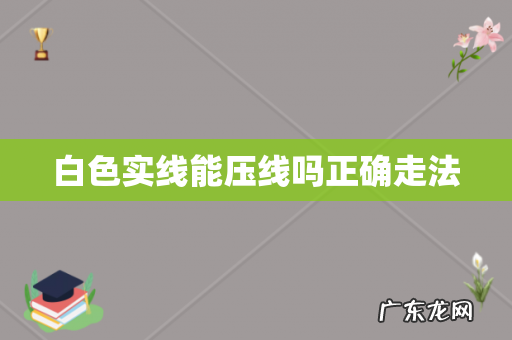 白色实线能压线吗正确走法