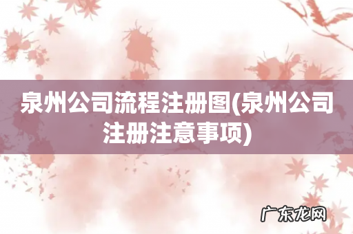 泉州公司注册注意事项 泉州公司流程注册图