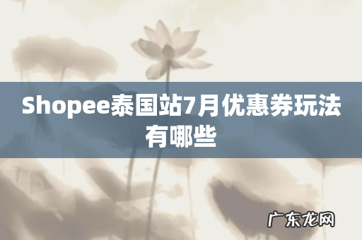 Shopee泰国站7月优惠券玩法有哪些
