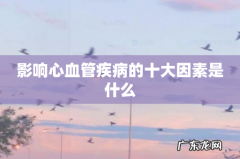 影响心血管疾病的十大因素是什么