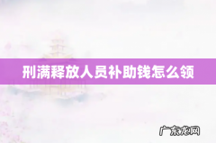 刑满释放人员补助钱怎么领