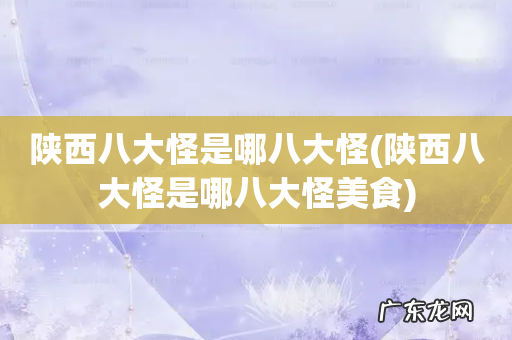 陕西八大怪是哪八大怪美食 陕西八大怪是哪八大怪