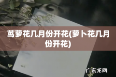 萝卜花几月份开花 茑萝花几月份开花