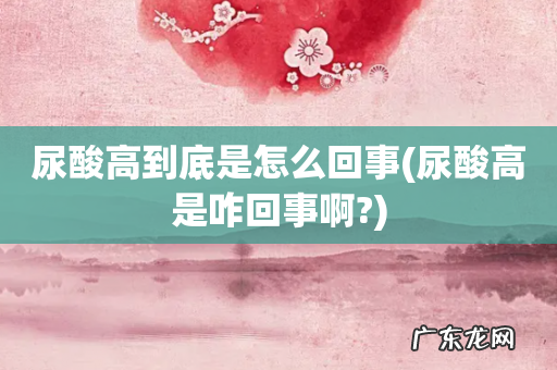 尿酸高是咋回事啊? 尿酸高到底是怎么回事