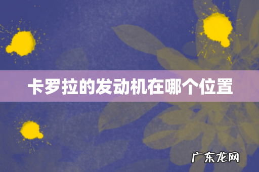 卡罗拉的发动机在哪个位置