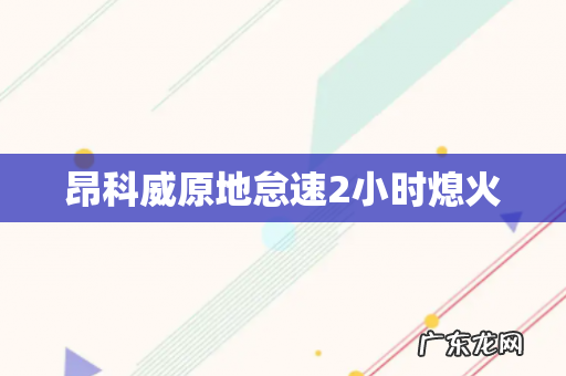 昂科威原地怠速2小时熄火