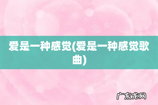 爱是一种感觉歌曲 爱是一种感觉