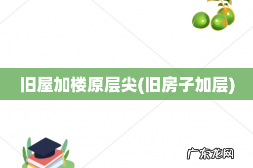 旧房子加层 旧屋加楼原层尖