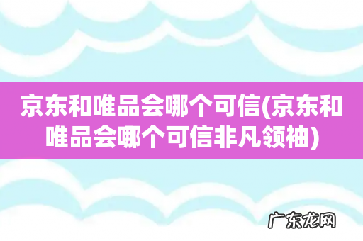 京东和唯品会哪个可信非凡领袖 京东和唯品会哪个可信