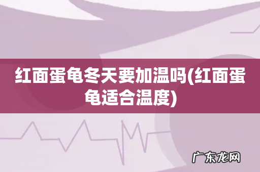 红面蛋龟适合温度 红面蛋龟冬天要加温吗