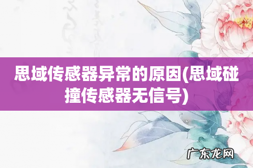 思域碰撞传感器无信号 思域传感器异常的原因