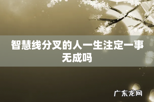 智慧线分叉的人一生注定一事无成吗