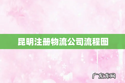 昆明注册物流公司流程图