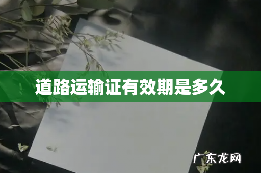 道路运输证有效期是多久