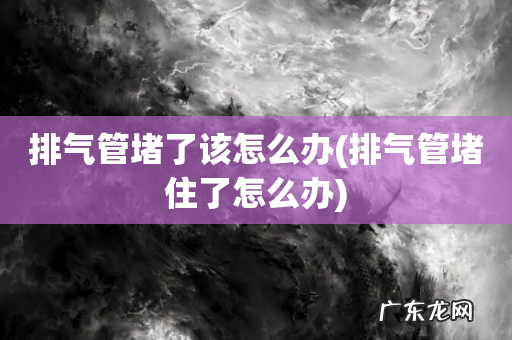 排气管堵住了怎么办 排气管堵了该怎么办