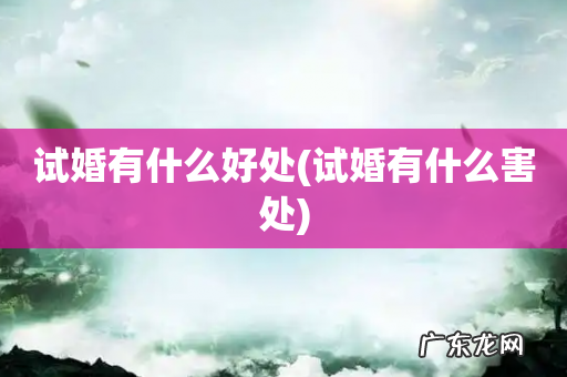 试婚有什么害处 试婚有什么好处