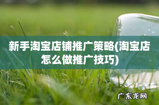 淘宝店怎么做推广技巧 新手淘宝店铺推广策略