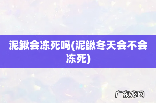 泥鳅冬天会不会冻死 泥鳅会冻死吗