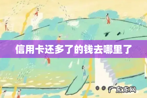 信用卡还多了的钱去哪里了