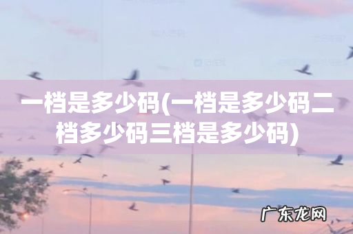 一档是多少码二档多少码三档是多少码 一档是多少码