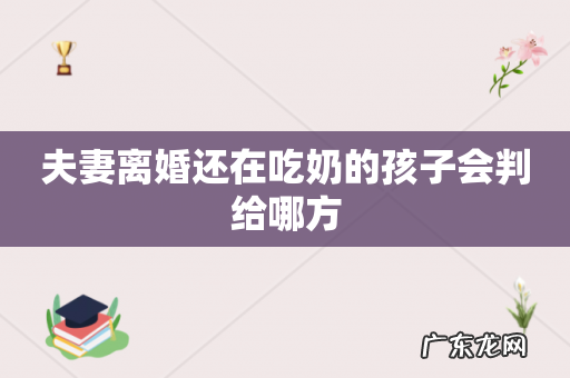夫妻离婚还在吃奶的孩子会判给哪方