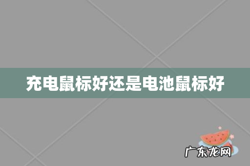充电鼠标好还是电池鼠标好
