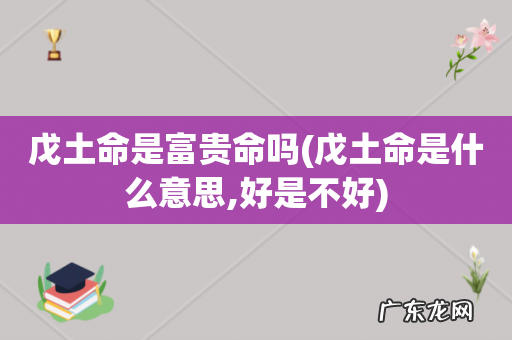 戊土命是什么意思,好是不好 戊土命是富贵命吗
