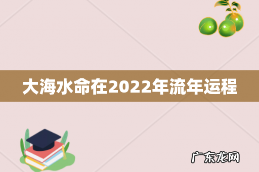 大海水命在2022年流年运程