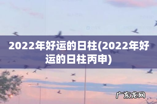 2022年好运的日柱丙申 2022年好运的日柱