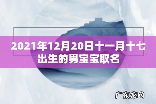 2021年12月20日十一月十七出生的男宝宝取名
